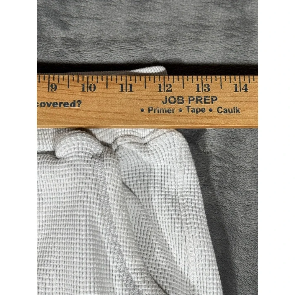 YoungLA Pants Mens Medium Gray Thermal Waffle Knit Joggers Pockets Elastic Waist